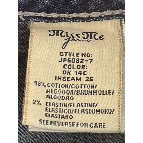 Miss Me Jeans Women's Bootcut Medium Wash Blue Low Rise Jeans Size 29 - Picture 13 of 15